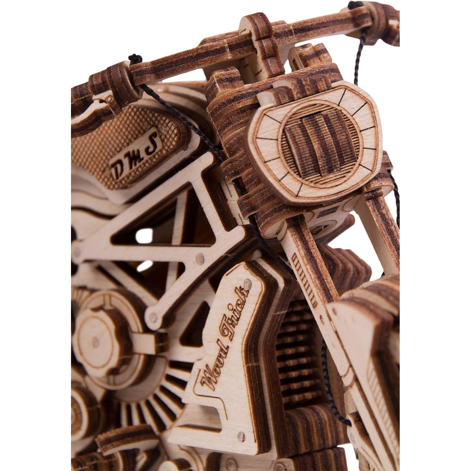 Puzzle 3D mecanic, Motocicleta DMS, WT, lemn, 203 piese fotografia produsului View 3 L