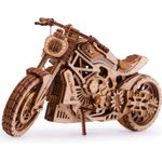 Puzzle 3D mecanic, Motocicleta DMS, WT, lemn, 203 piese fotografia produsului