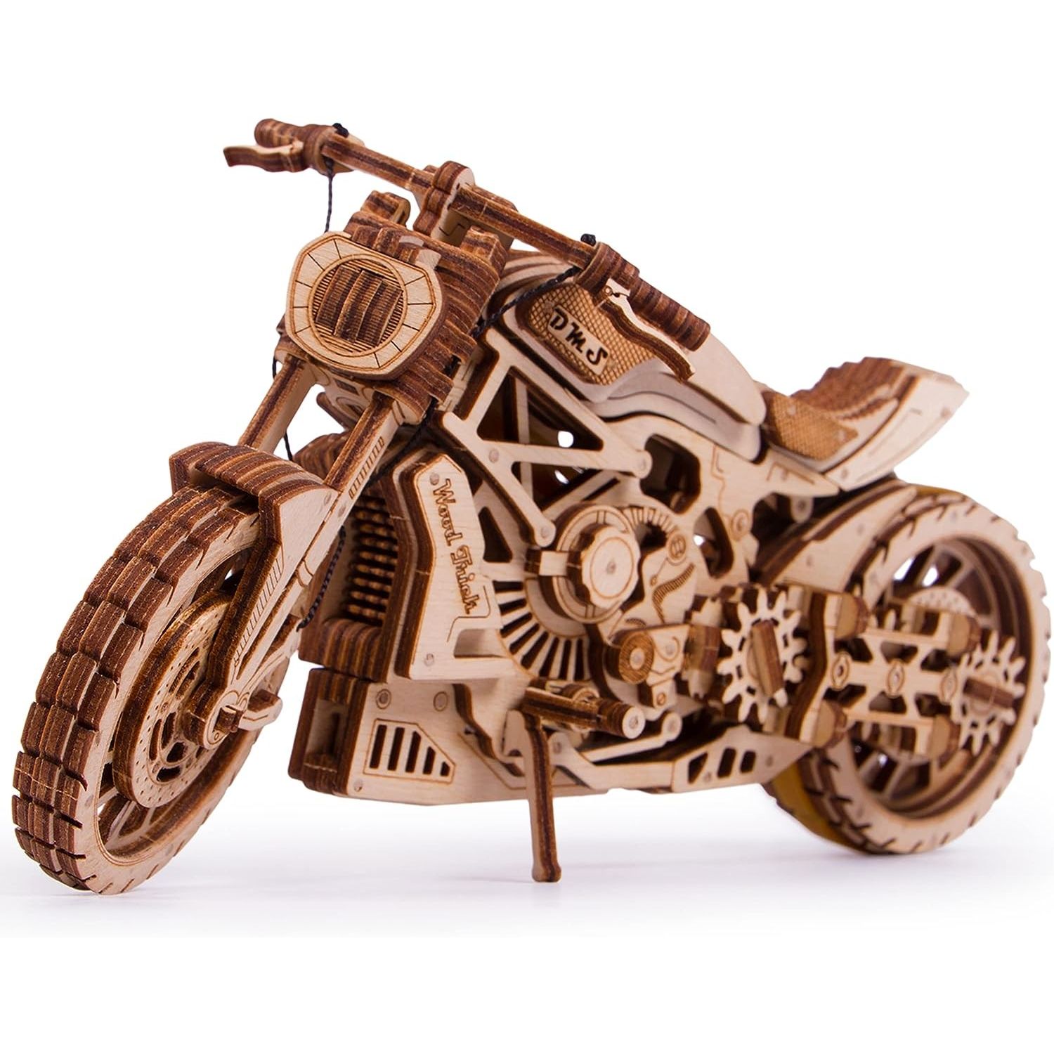 Puzzle 3D mecanic, Motocicleta DMS, WT, lemn, 203 piese fotografia produsului