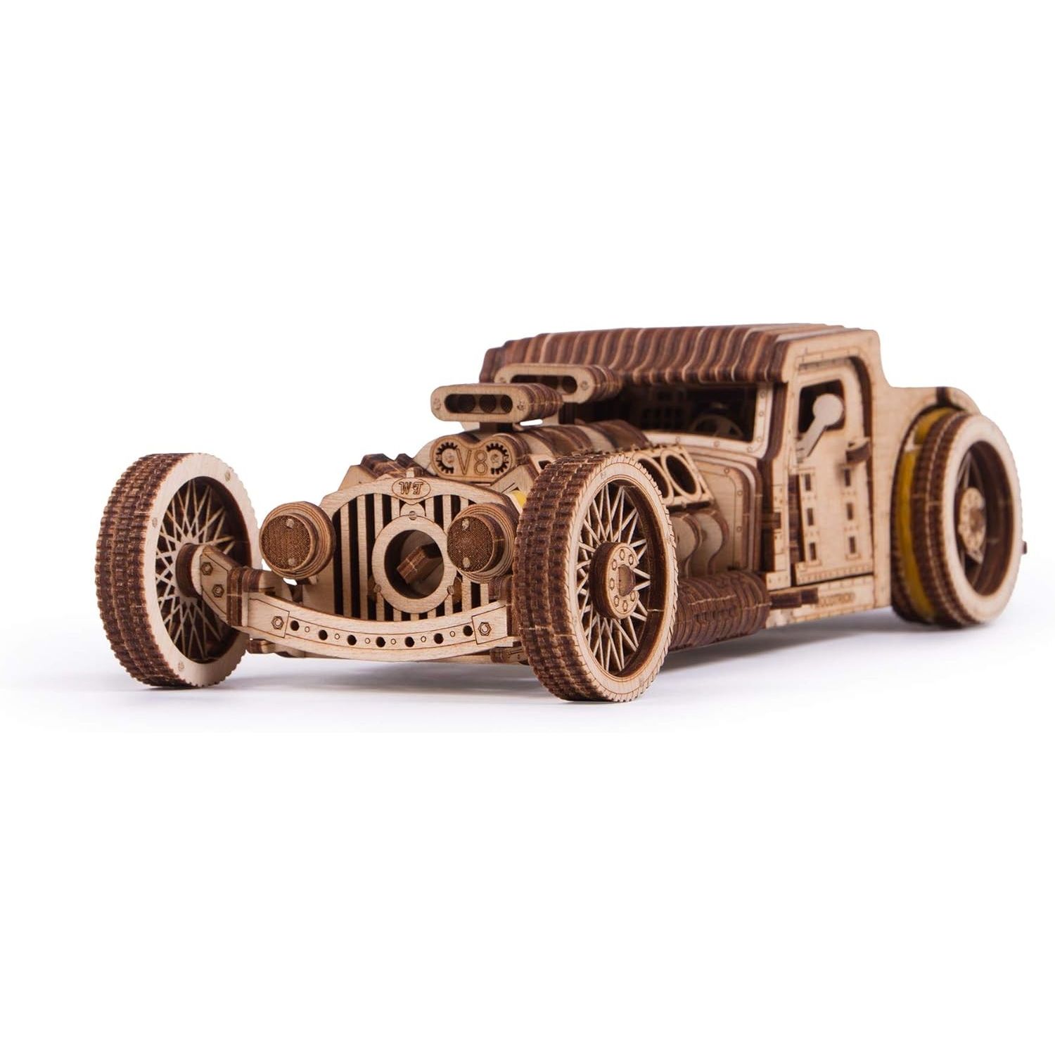 Puzzle 3D mecanic, Hot Rod, WT, lemn, 280 piese fotografia produsului View 2 L