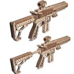 Puzzle 3D mecanic, Pusca de Asalt AR-T, WT, lemn, 496 piese fotografia produsului View 5 S