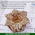 Puzzle 3D mecanic, Floare Misterioasa, WT, lemn, 278 piese fotografia produsului View 4 S