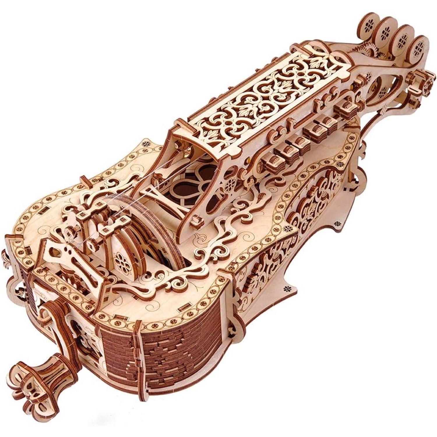 Puzzle 3D mecanic, Lyra da Vinci, WT, lemn, 227 piese fotografia produsului