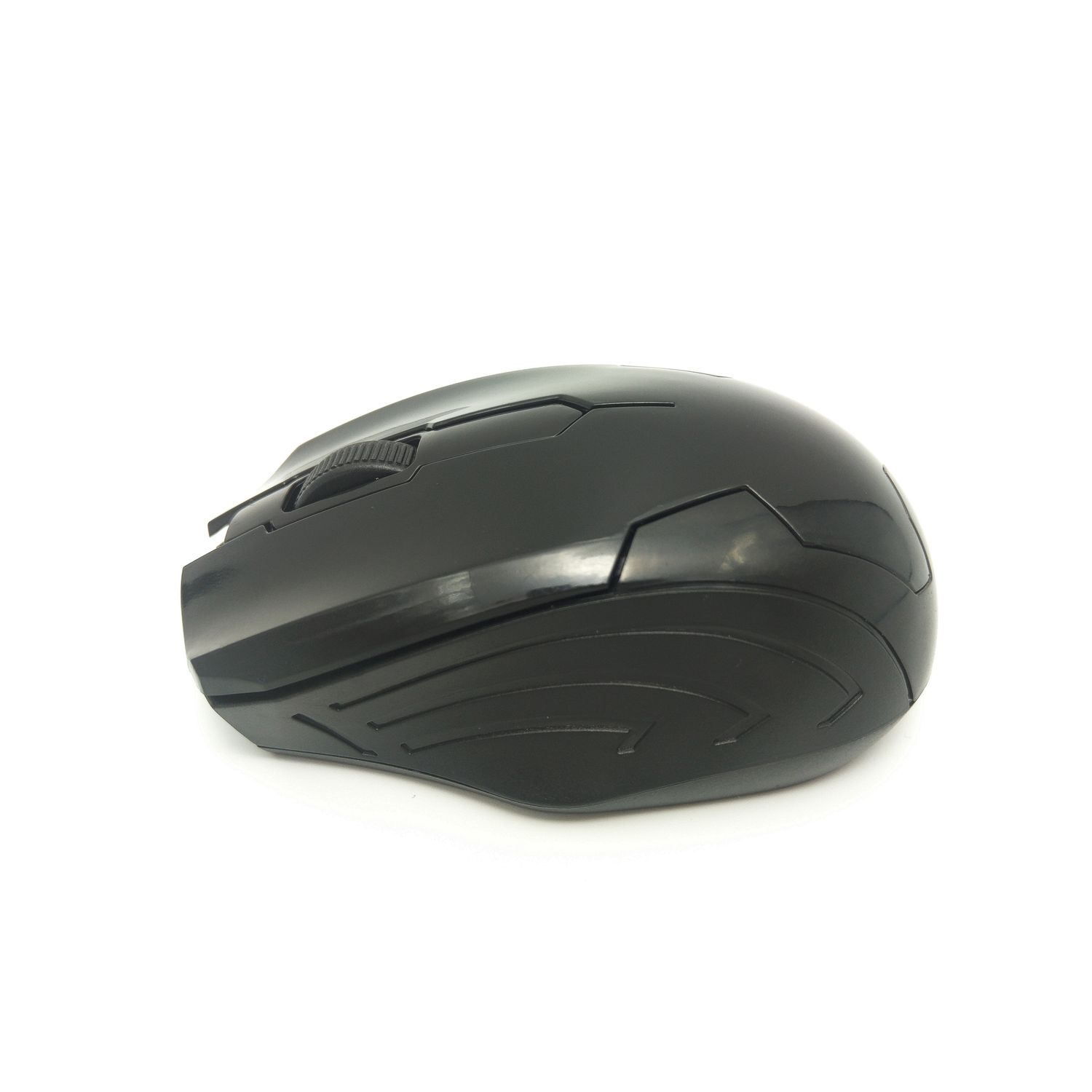 Mouse wireless Jiexin A701 cu LED, 3200 DPI, USB, Negru fotografia produsului