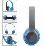 Casti wireless MRG P47 Albastru cu bluetooth microfon Radio, Aux, SD Card fotografia produsului View 2 S