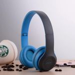 Casti wireless MRG P47 Albastru cu bluetooth microfon Radio, Aux, SD Card fotografia produsului View 4 S