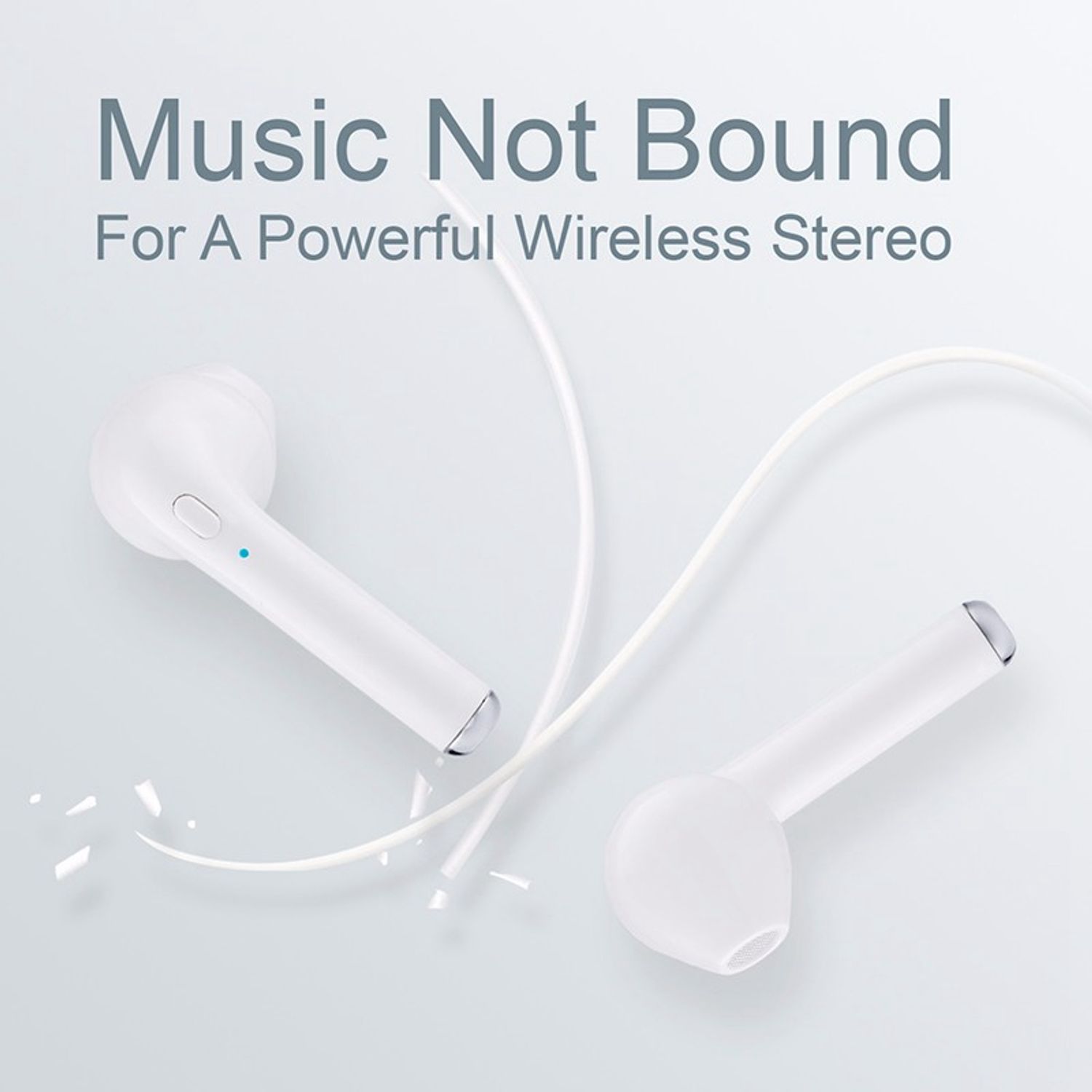 Casti Bluetooth MRG&reg; L-i7 TWINS , Handsfree , Alb fotografia produsului View 2 L