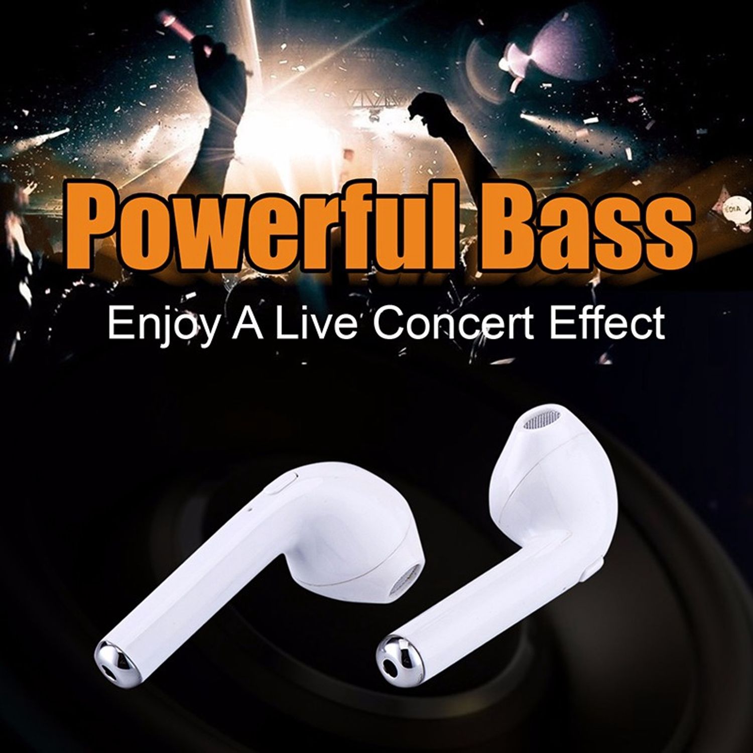 Casti Bluetooth MRG&reg; L-i7 TWINS , Handsfree , Alb fotografia produsului View 6 L