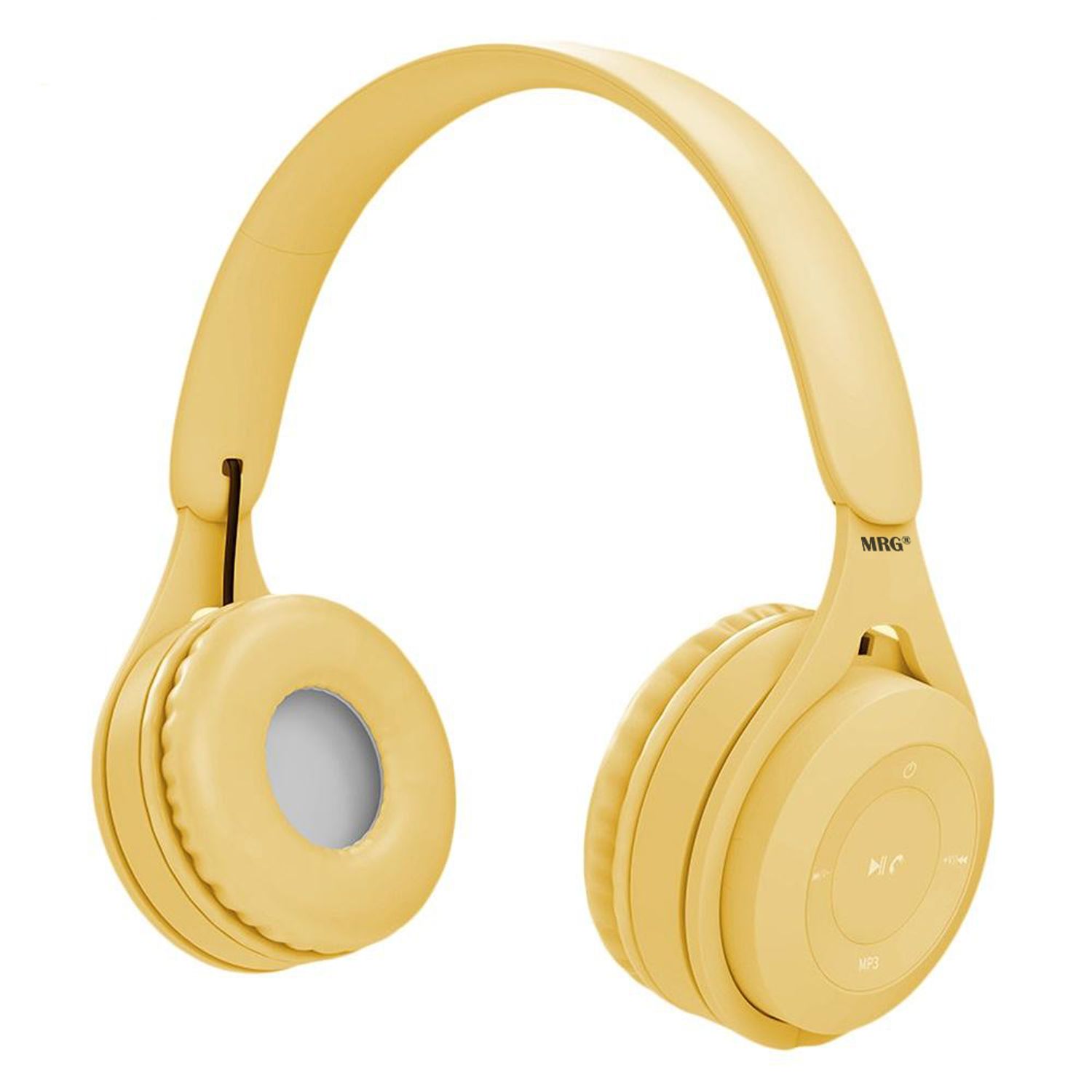 Casti wireless MRG MYO8, Handsfree, Cu bluetooth, Galben fotografia produsului