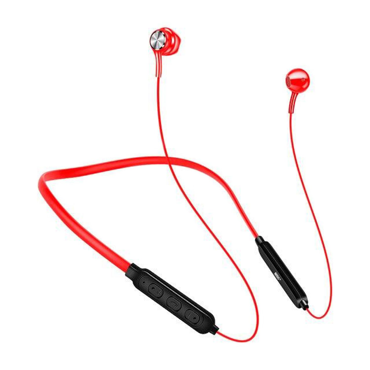 Casti bluetooth sport MRG MG03, Neckband, Handsfree, Rosu fotografia produsului