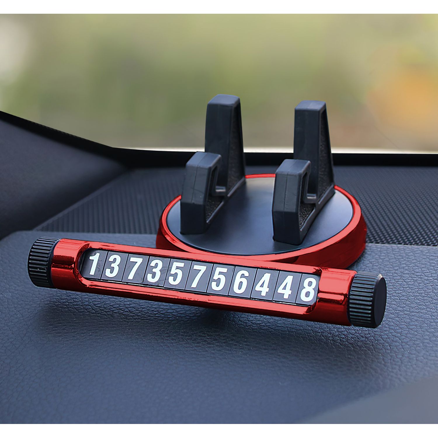 Suport telefon cu placuta numar MXY168 Rosu fotografia produsului View 2 L