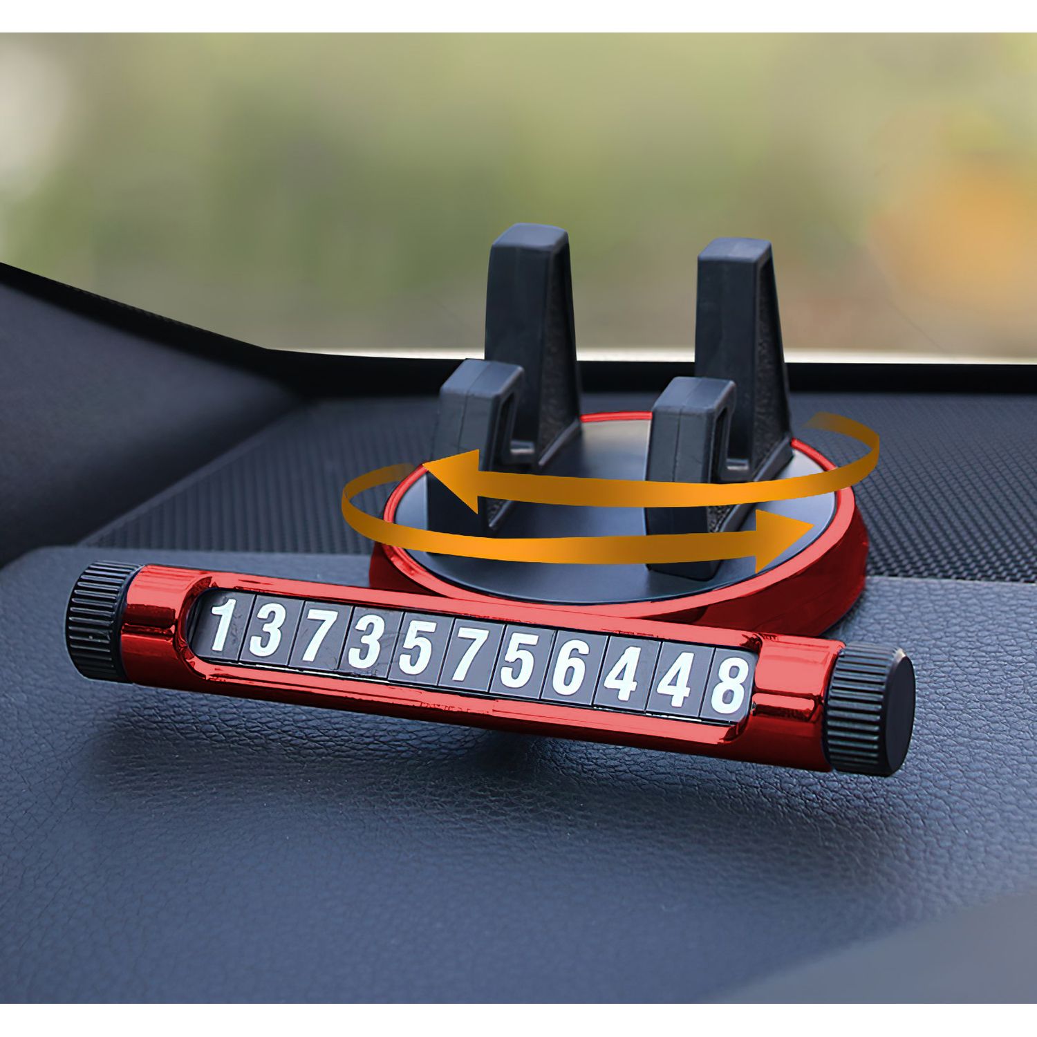 Suport telefon cu placuta numar MXY168 Rosu fotografia produsului View 4 L