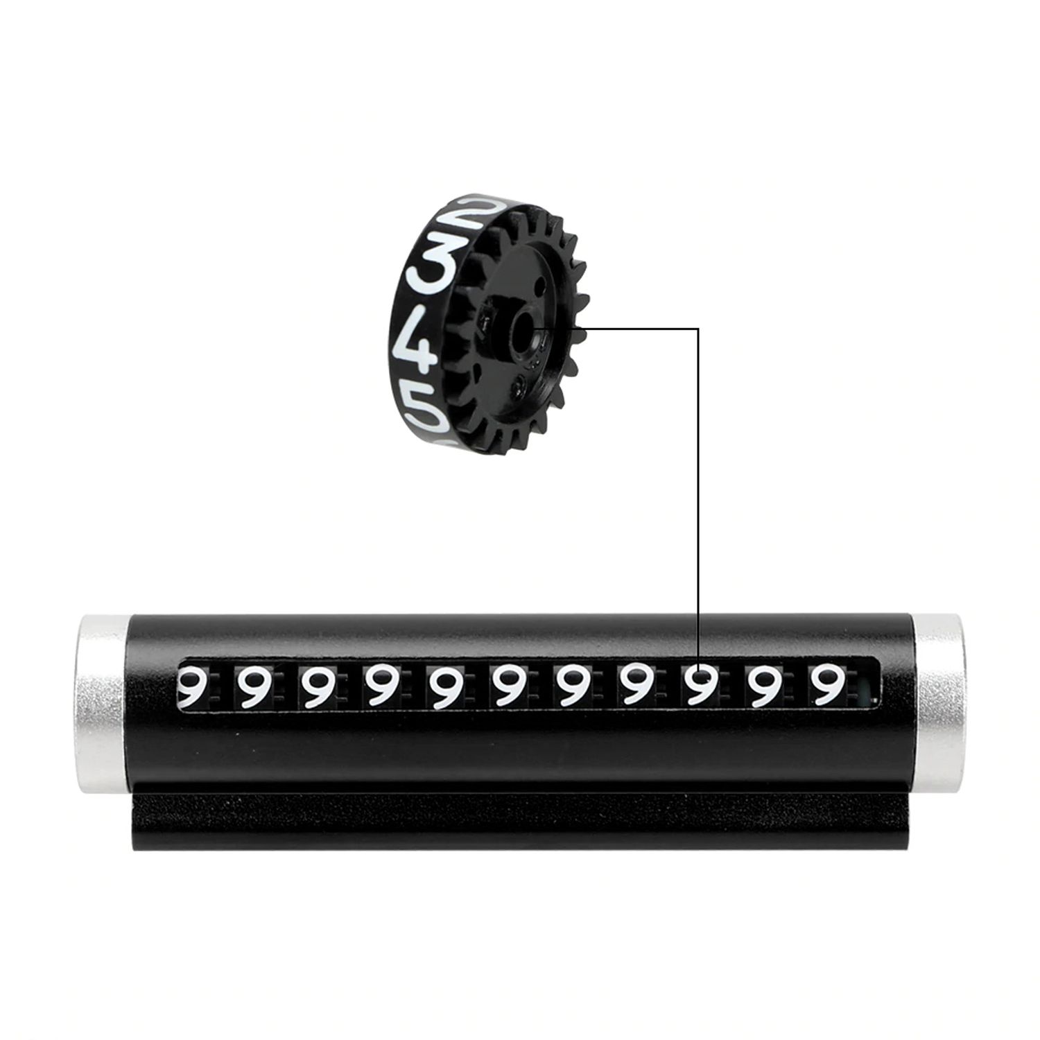 Suport telefon MRG MTH072, Cu odorizant, Cu placuta numar telefon, Negru fotografia produsului View 2 L