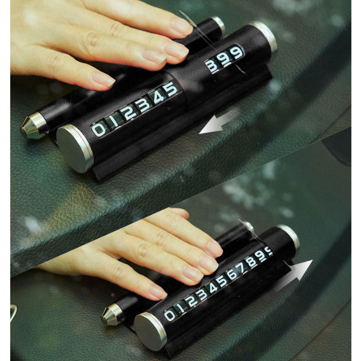 Suport telefon MRG MTH072, Cu odorizant, Cu placuta numar telefon, Negru fotografia produsului View 3 L