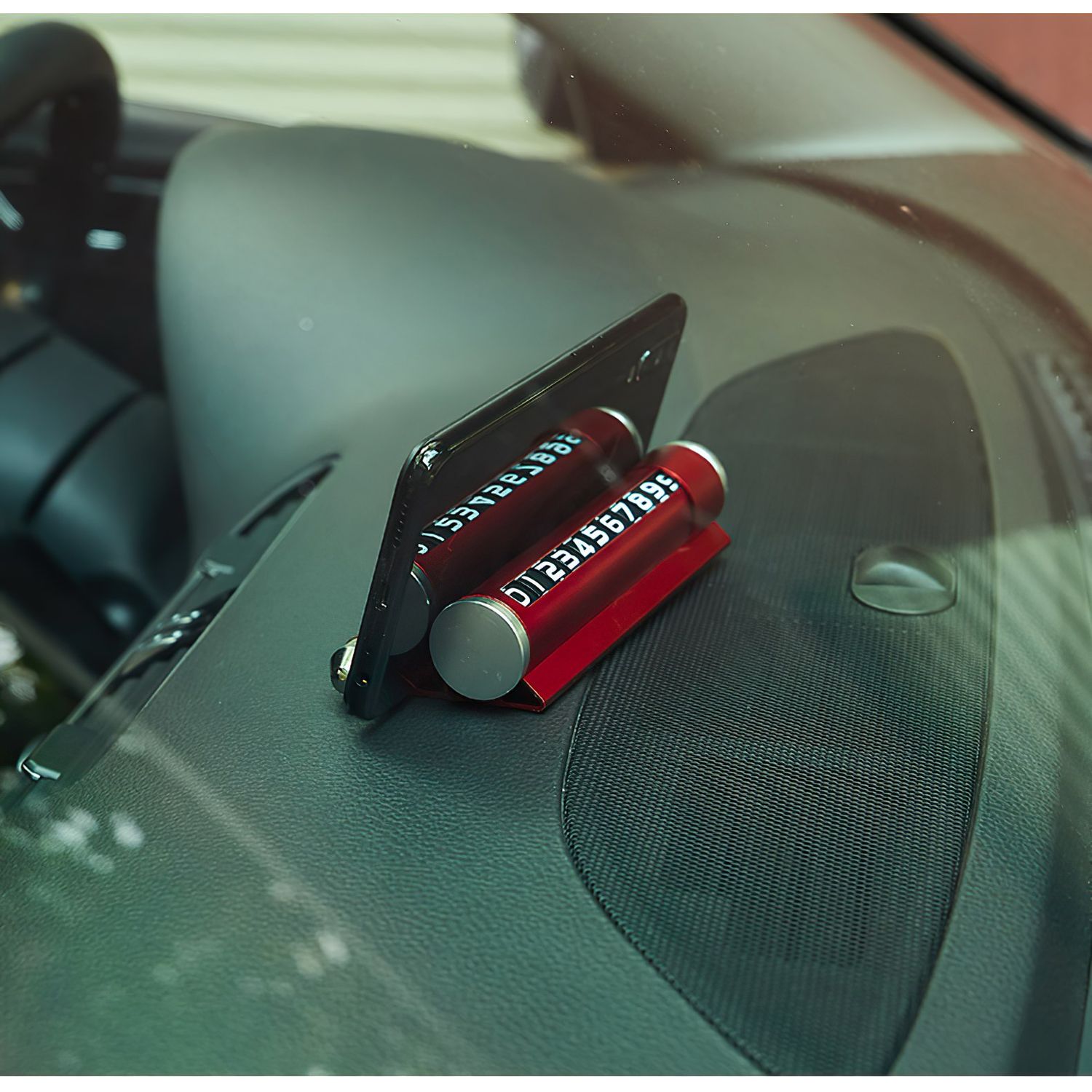 Suport telefon MRG MTH072, Cu odorizant, Cu placuta numar telefon, Rosu fotografia produsului View 4 L