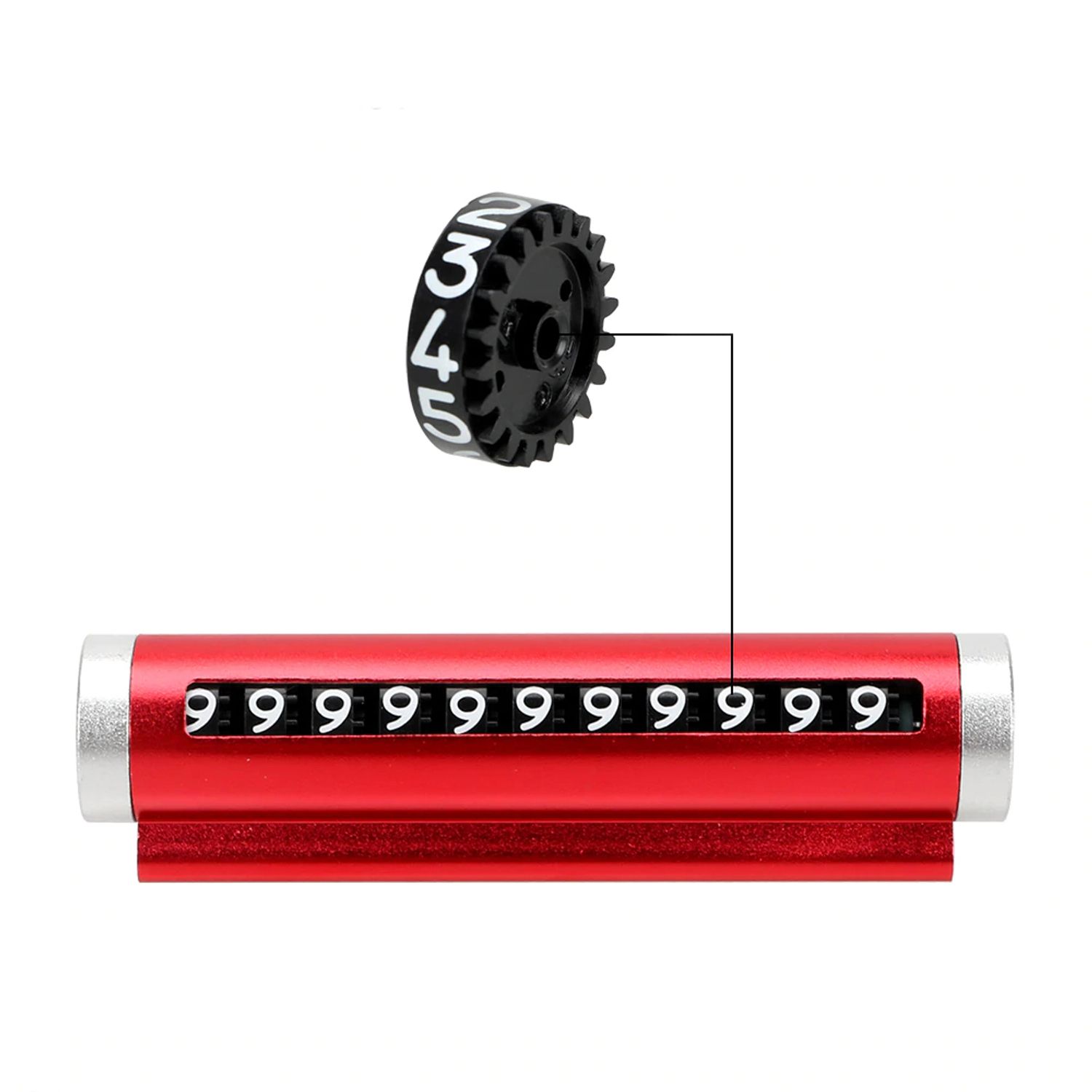 Suport telefon MRG MTH072, Cu odorizant, Cu placuta numar telefon, Rosu fotografia produsului View 2 L