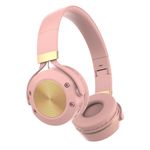 Casti wireless MRG M624, On Ear, Cu bluetooth, Roz fotografia produsului