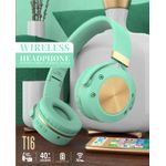 Casti wireless MRG M624, On Ear, Cu bluetooth, Turcoaz fotografia produsului View 2 S