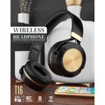 Casti wireless MRG M624, On Ear, Cu bluetooth, Negru fotografia produsului View 2 S