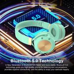 Casti wireless MRG M624, On Ear, Cu bluetooth, Turcoaz fotografia produsului View 3 S