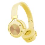 Casti wireless MRG M624, On Ear, Cu bluetooth, Galben fotografia produsului