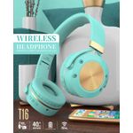 Casti wireless MRG M624, On Ear, Cu bluetooth, Albastru fotografia produsului View 2 S