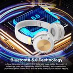 Casti wireless MRG M624, On Ear, Cu bluetooth, Alb fotografia produsului View 4 S