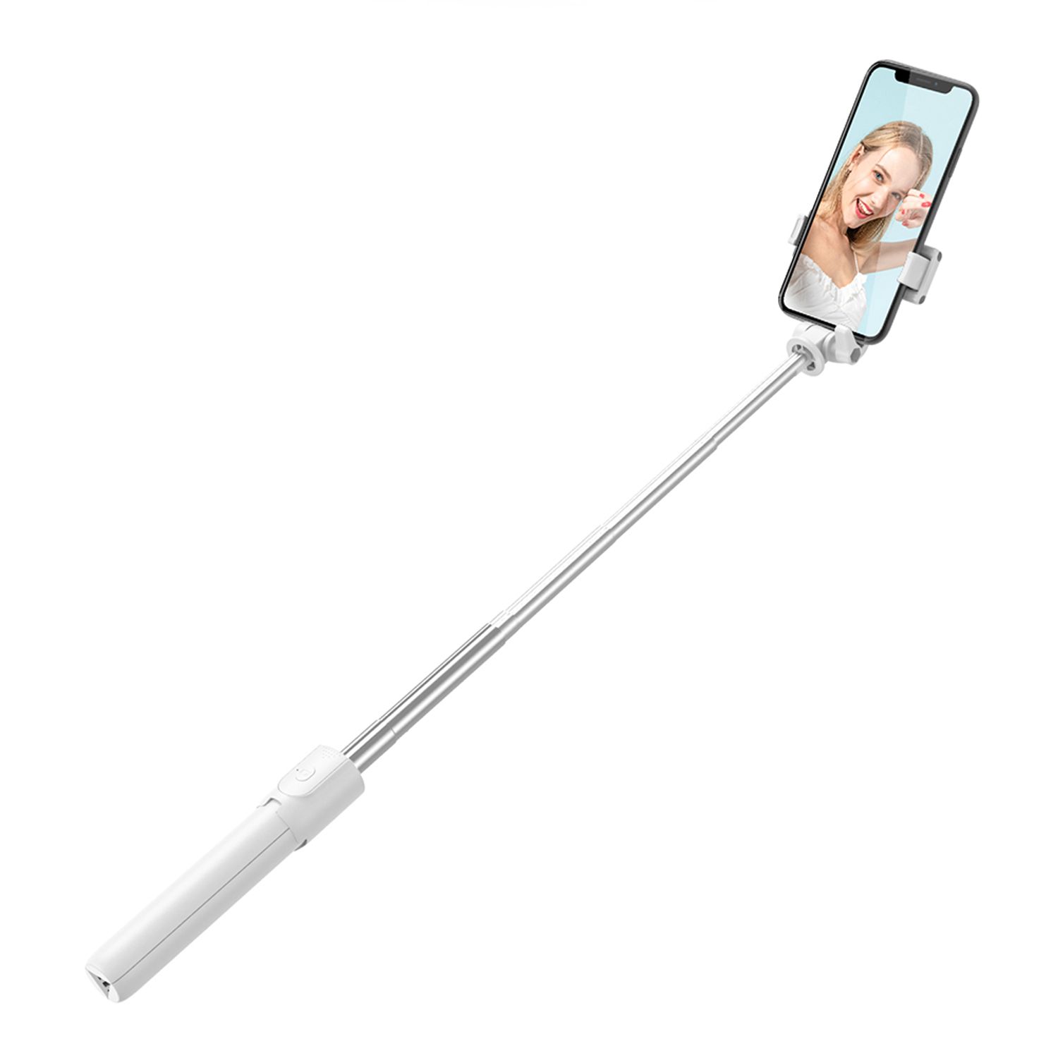 Selfie Stick MRG MR1, Pentru telefon, Trepied, 360 grade, Alb fotografia produsului View 4 L