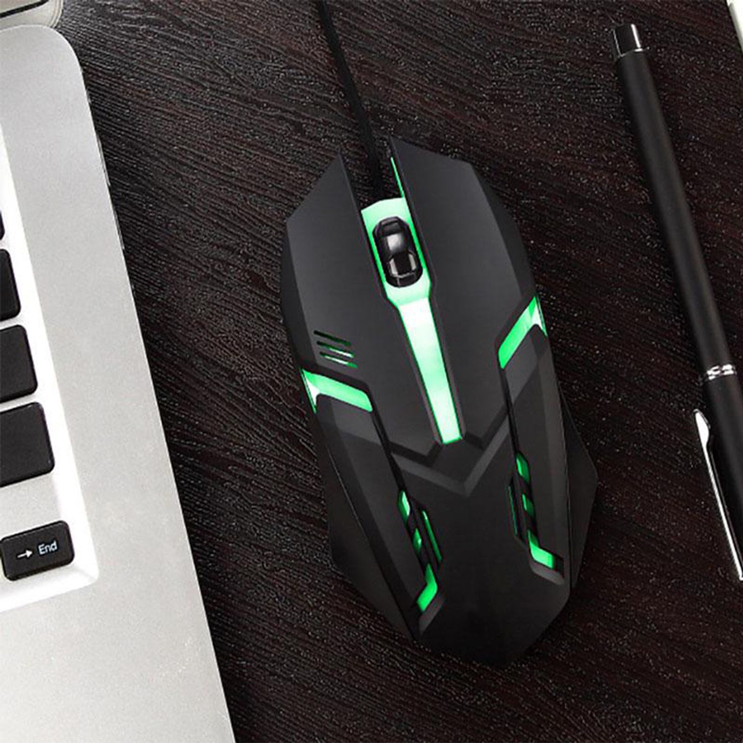 Mouse Optic MRG MX3, Iluminare RGB, Cu fir, Negru fotografia produsului View 5 L