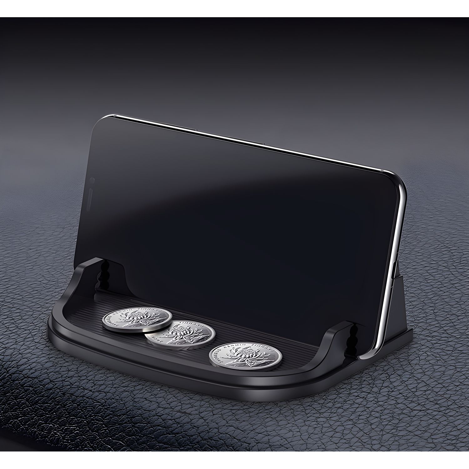 Suport telefon MRG M670, Pentru masina, Cu placuta numar telefon, Negru fotografia produsului View 7 L