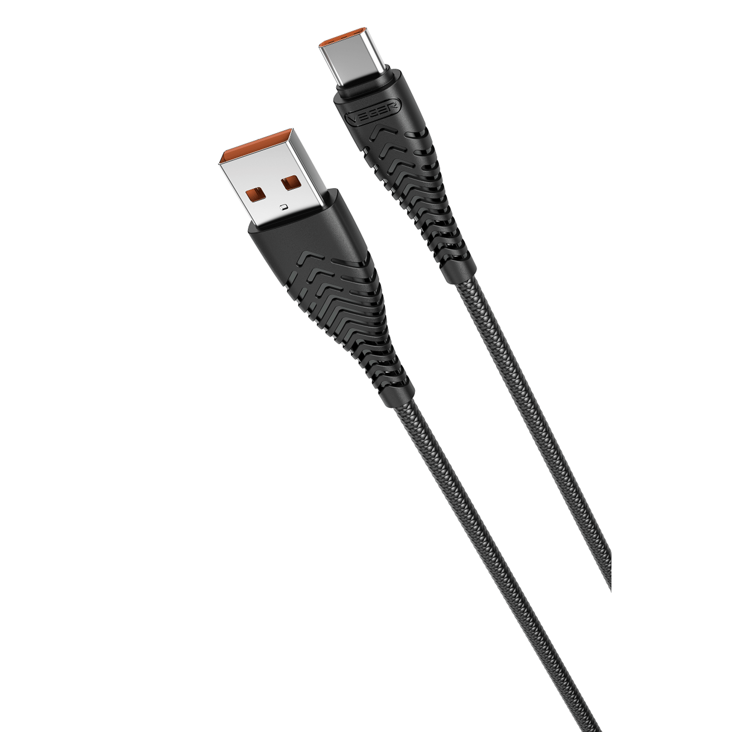Cablu de date Veger V104, Type-C, 2.4A, Negru fotografia produsului View 2 L