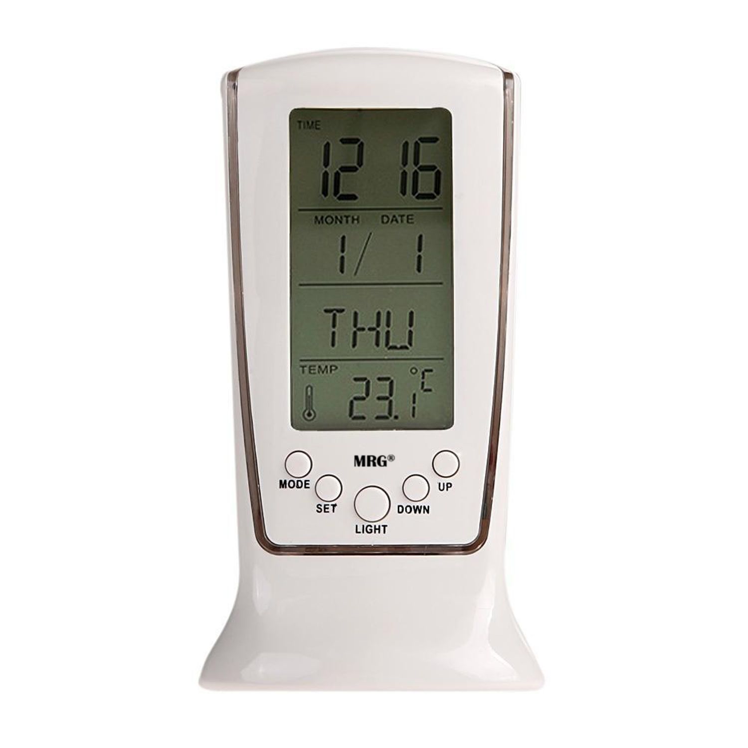Ceas digital MRG MDS510, Termometru, Alarma, Alb fotografia produsului