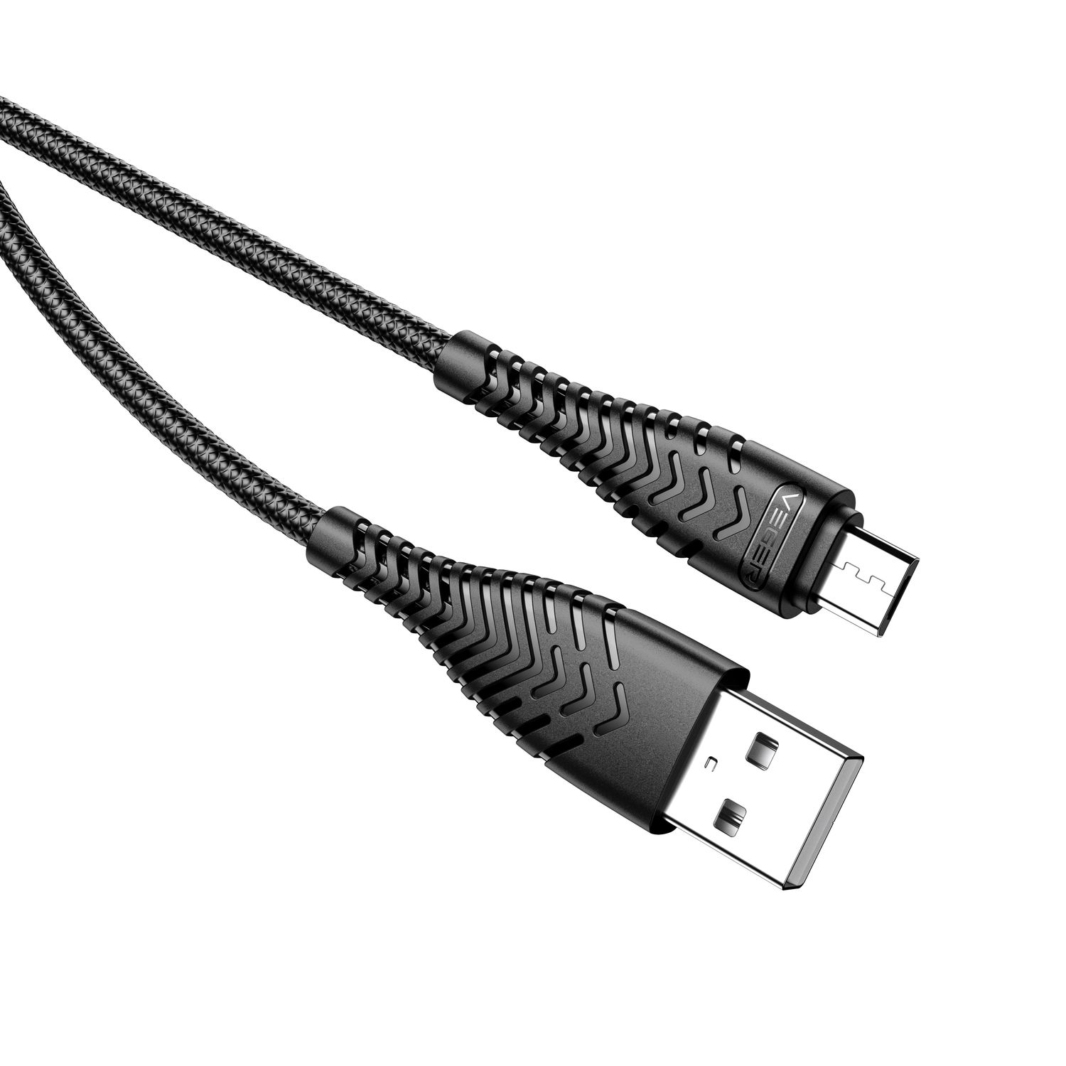 Cablu de date Veger V103, MicroUSB, 2.4A, Negru fotografia produsului View 3 L