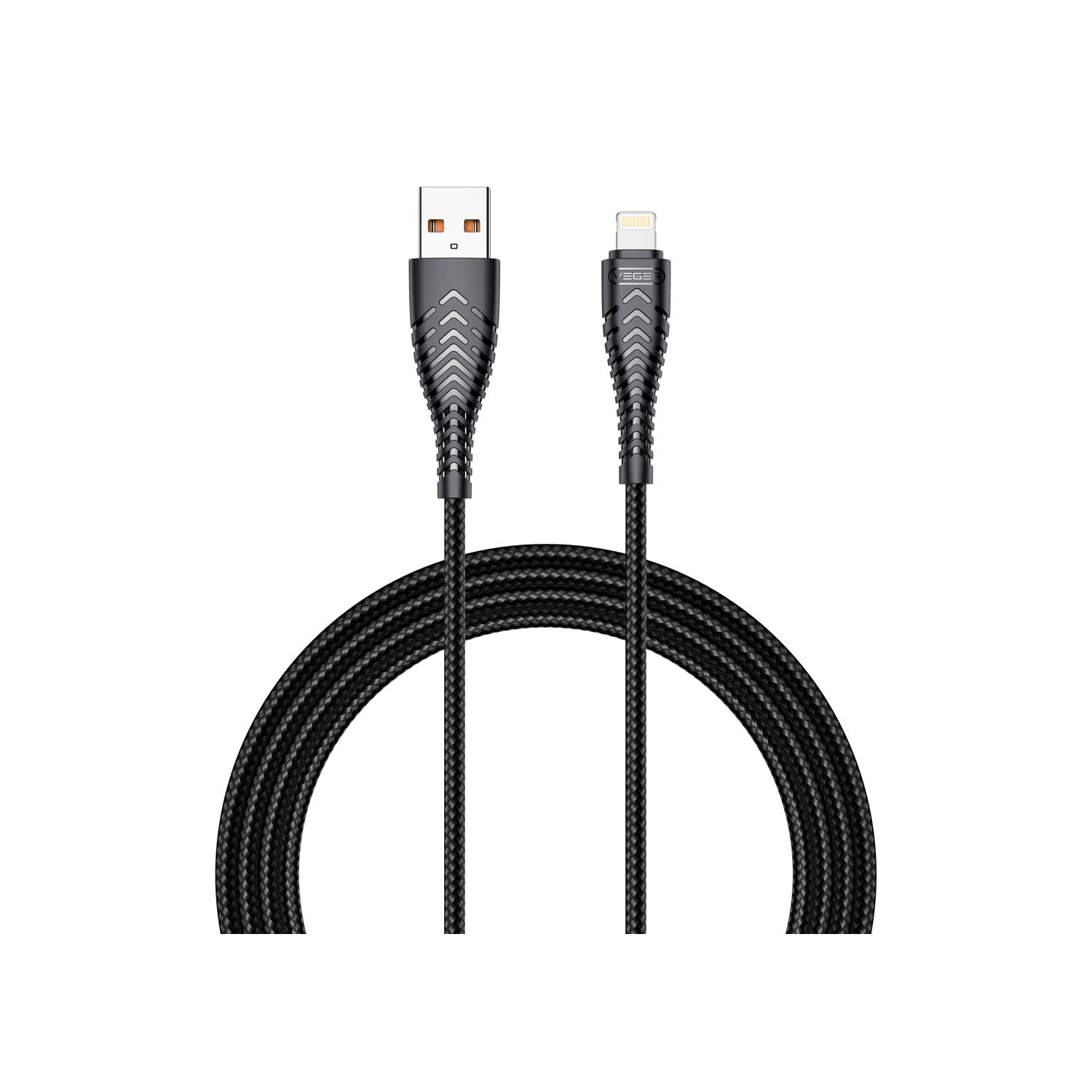 Cablu de date Veger V105, Lightning, 2.4A, Negru fotografia produsului