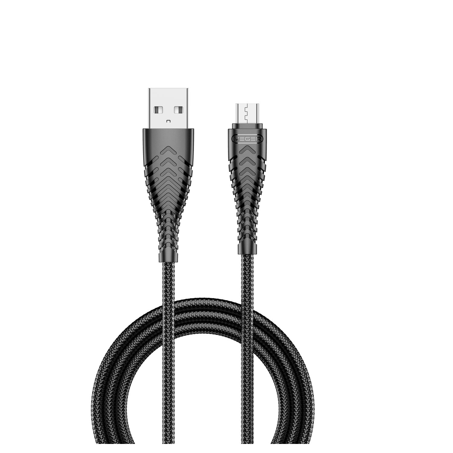 Cablu de date Veger V103, MicroUSB, 2.4A, Negru fotografia produsului