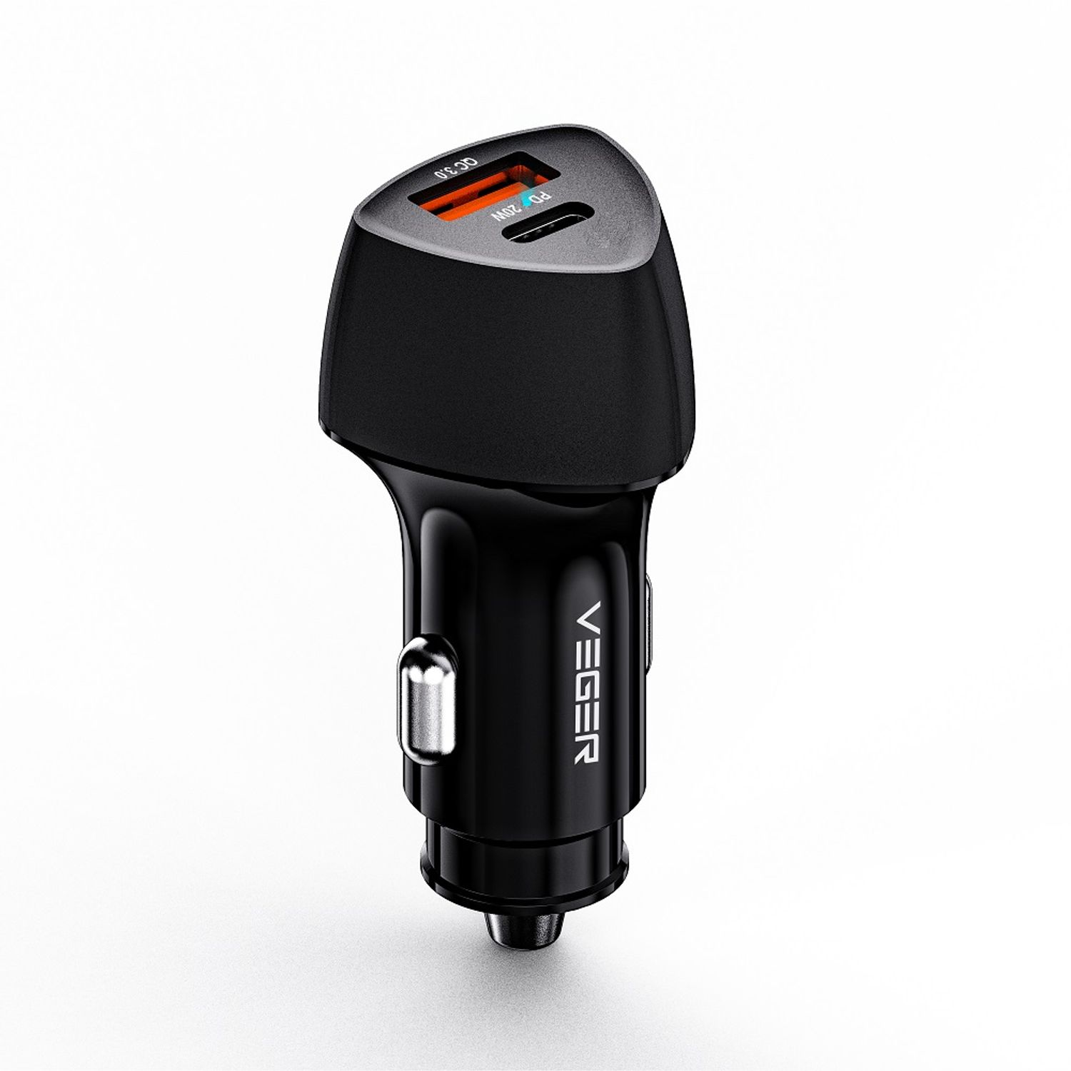 Incarcator Auto VEGER CC50, 38W, USB Type-C, Negru fotografia produsului View 2 L