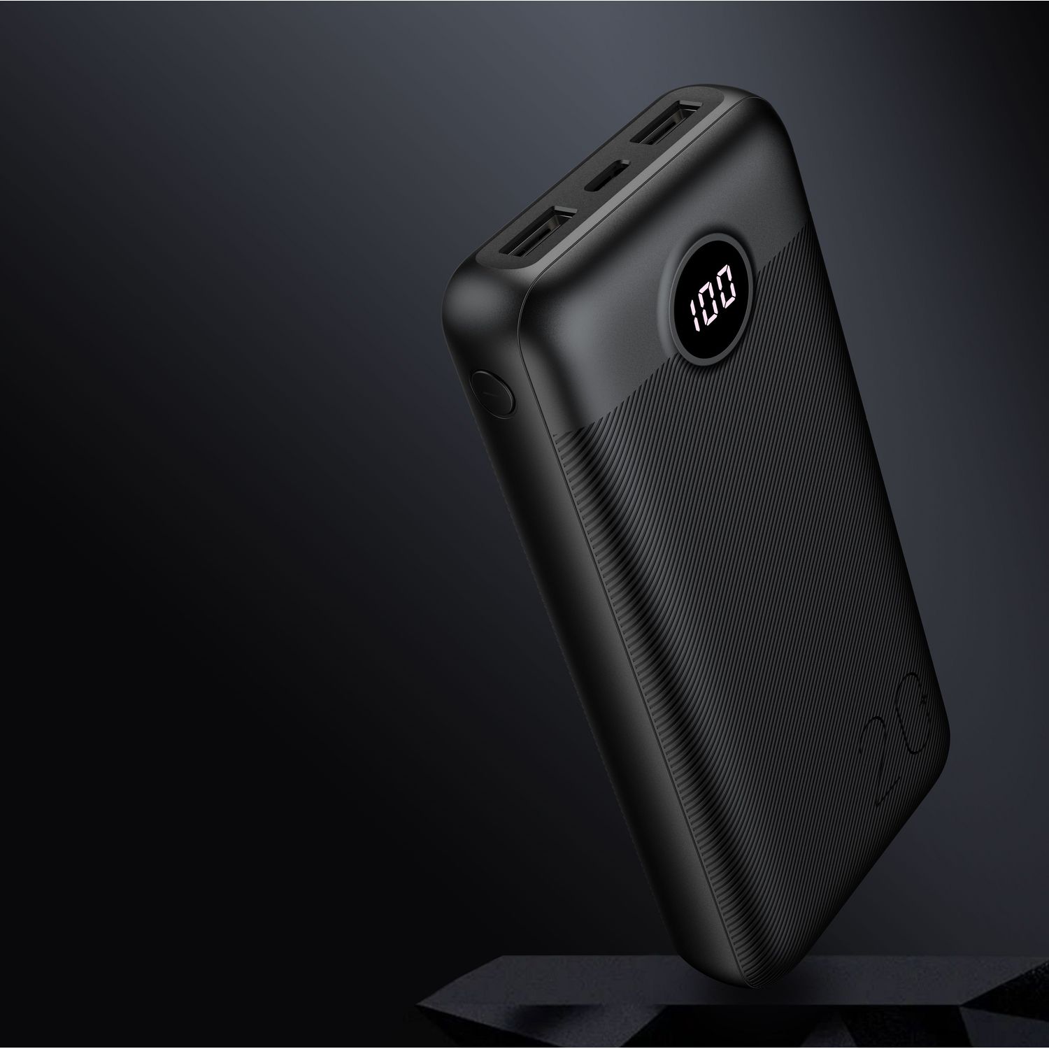 Power Bank Veger L20, 20000mAh, Display LED, Fast-Charge, Negru fotografia produsului View 4 L
