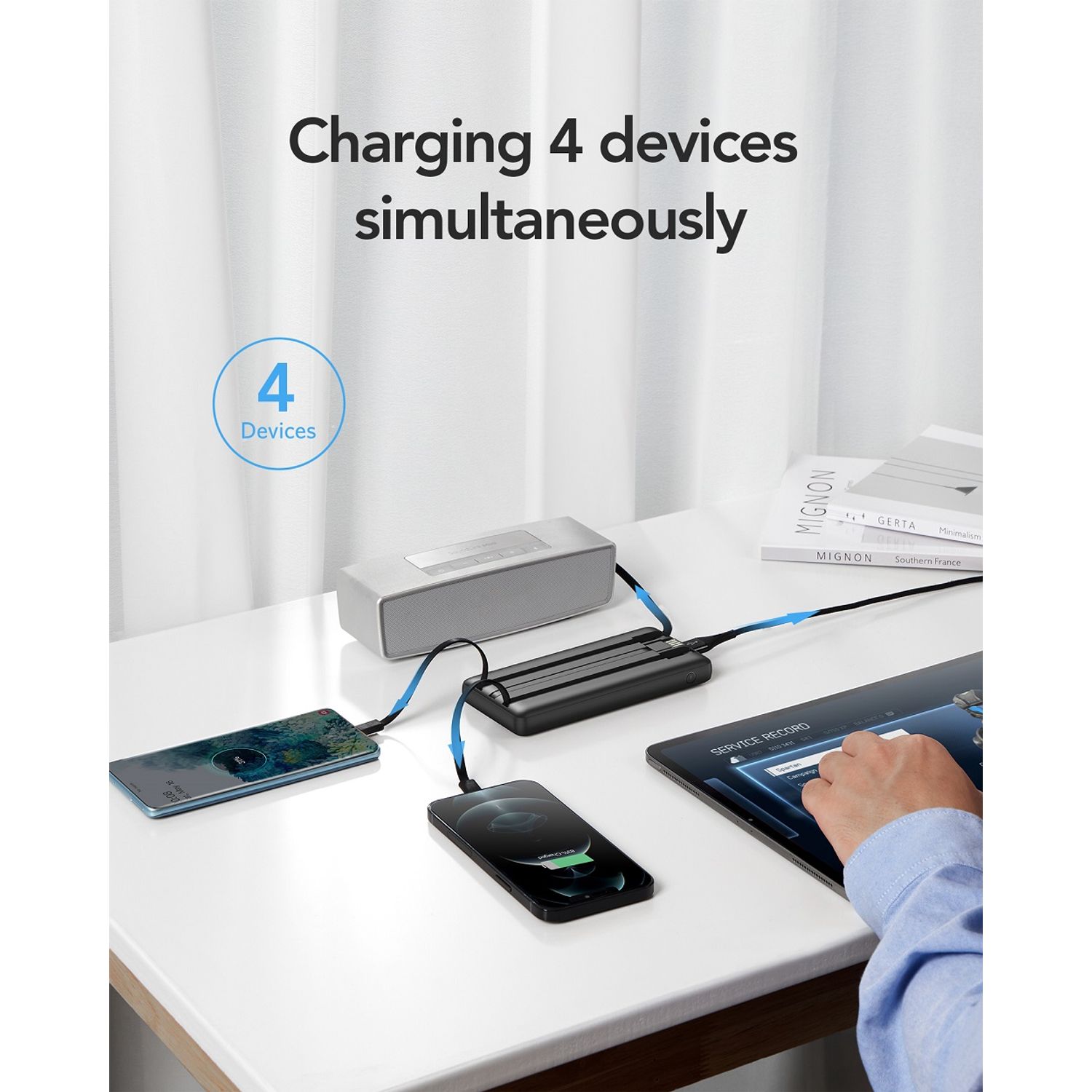 Power Bank Veger C10, 10000mAh, Display LED, Fast-Charge, Negru fotografia produsului View 7 L