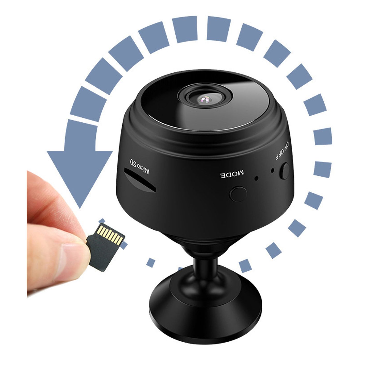 Mini Camera MRG M739, Wireless, Magnetica, Negru fotografia produsului View 6 L