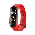 Bratara fitness MRG MM4, Inteligenta, Bluetooth, Rosu fotografia produsului
