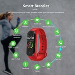 Bratara fitness MRG MM4, Inteligenta, Bluetooth, Rosu fotografia produsului View 4 S
