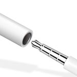 Cablu adaptor MRG M754, Lightning la Jack, 3.5mm, Alb fotografia produsului View 2 S
