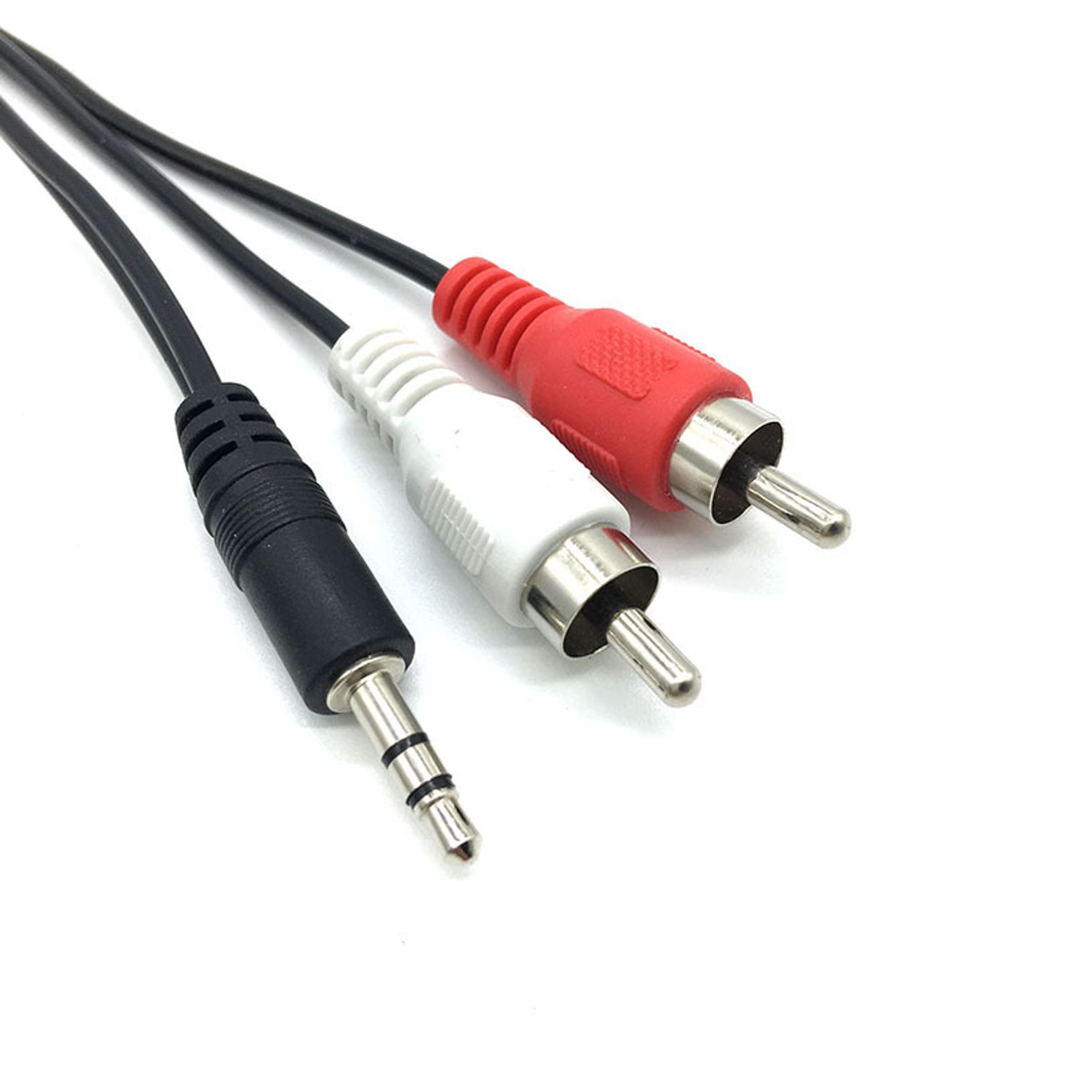 Cablu Audio Jack MRG M755, Jack 3.5mm, 2 RCA, Negru fotografia produsului View 2 L