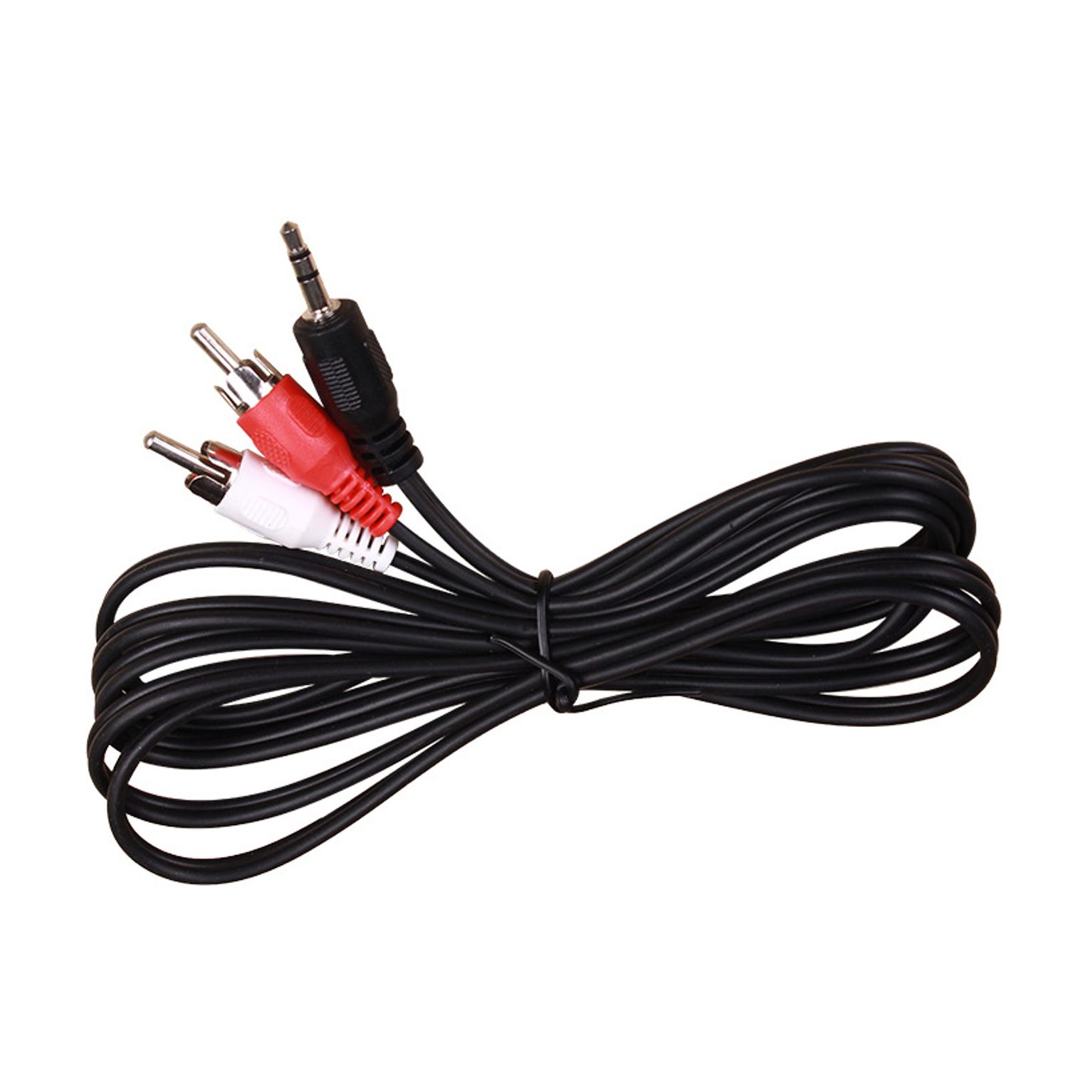 Cablu Audio Jack MRG M755, Jack 3.5mm, 2 RCA, Negru fotografia produsului