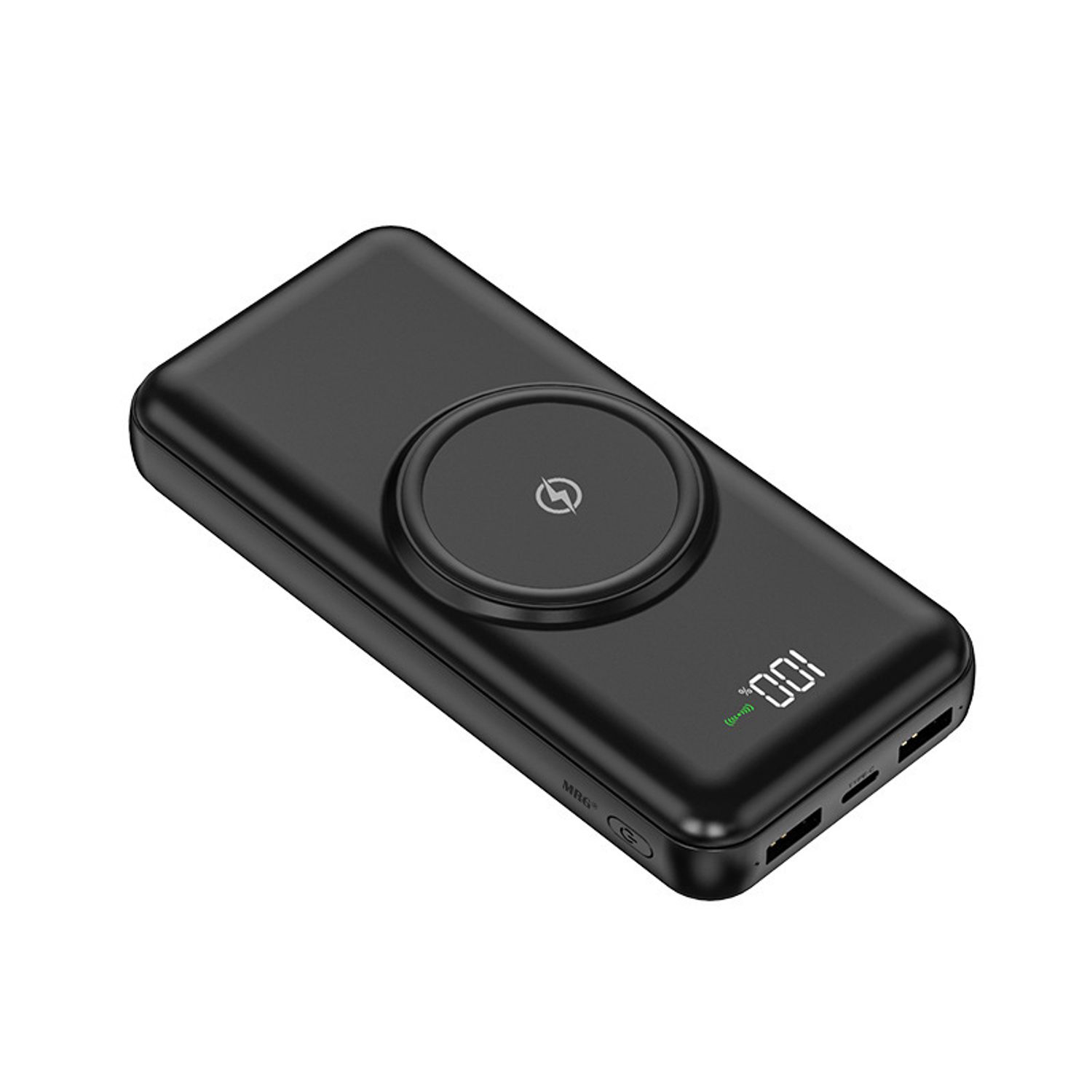 Power Bank Wireless MRG M762, 10000mah, 3in1, Negru fotografia produsului