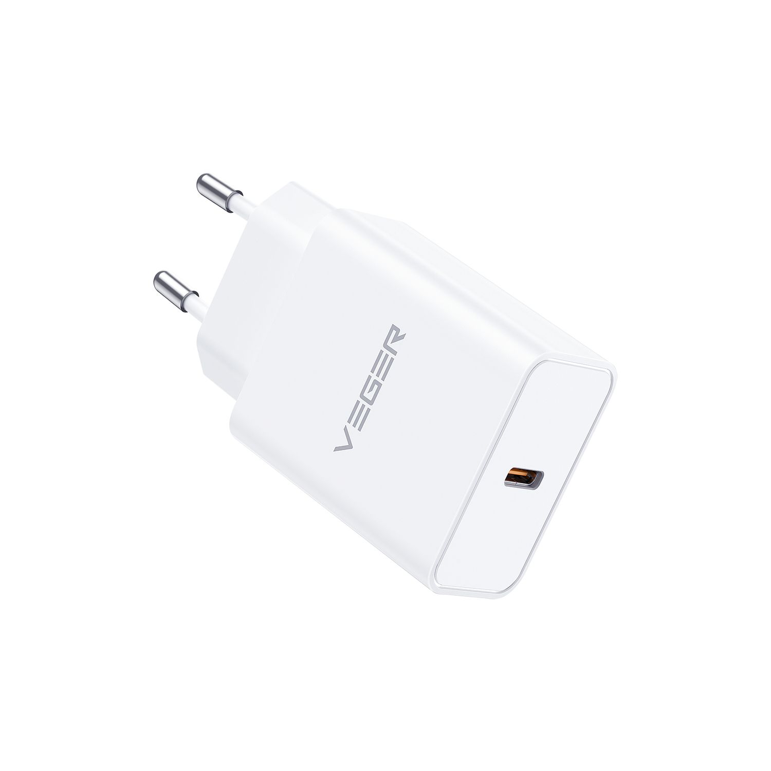 Incarcator Retea Veger VLS2501, Type-C, Fast Charge, Alb fotografia produsului