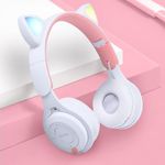 Casti On Ear MRG MY08CAT, Bluetooth, Tip pisica, Alb C766 fotografia produsului View 2 S