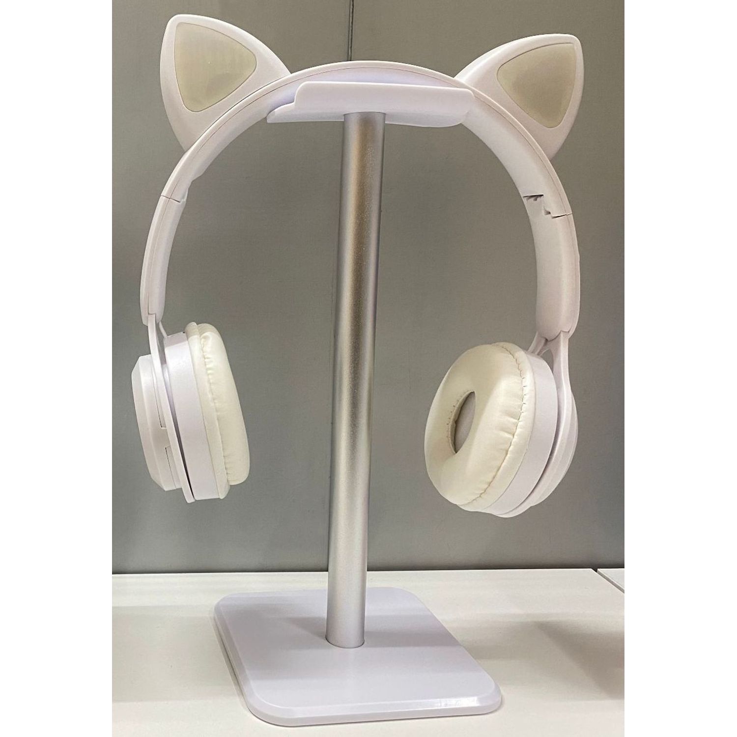 Casti On Ear MRG MY08CAT, Bluetooth, Tip pisica, Alb C766 fotografia produsului View 3 L