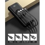 Power Bank Wireless MRG M762, 10000mah, 3in1, Negru fotografia produsului View 5 S
