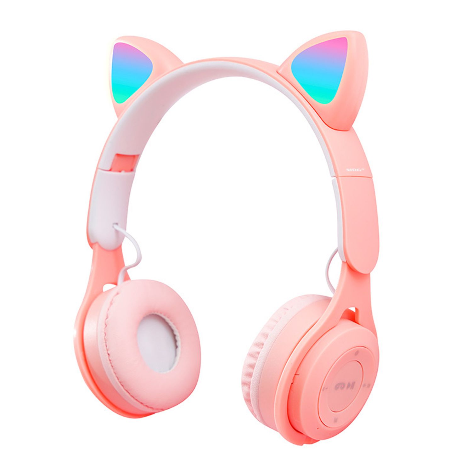 Casti On Ear MRG MY08CAT, Bluetooth, Tip pisica, Roz fotografia produsului